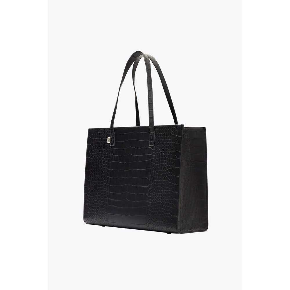 BEIS Large Work Tote  in Black Croc NEW with tags